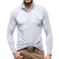 Muška košulja za dno opuštena pulover od pulover s dugim rukavima, dugih rukava T-majice Comfy Sport