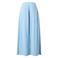 Suknja za djevojke za djevojčice Veliki čvrsti džep u boji visoki struk OL polovina suknja nagnute suknje