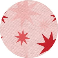 Ahgly Company u zatvorenom okruglom uzorkovnom svjetlu ružičaste ružičaste prostirke, 6 'okruglo