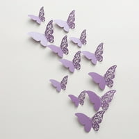 3D Trodimenzionalne šuplje biserne papir leptir zidne naljepnice za djecu za djecu za sobu i boju