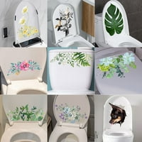 MANWANG samoljepljivi zidni umjetnička creativna cvijeta trava naljepnica za toalet ukloniti PVC zidne