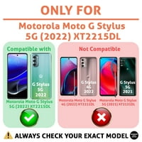 Talozna tanka futrola kompatibilna za Motorola Moto G Stylus 5G, zaštitni zaslon stakla ukljn, turski