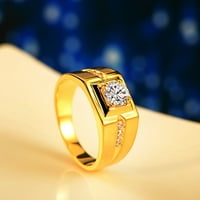 Archer Men Bling Rhinestone Inlaid Wideny Party Wided Band prsten nakit poklon