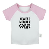 Najnoviji član Funny majica za bebe, majice za bebe novorođenče, dojenčad, dječji grafički odjeća