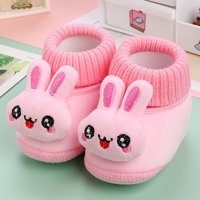 JPGIF Slatka zečja rebra dječje cipele meke jedine toddler za bebe cipele Zimske plišane pamučne cipele