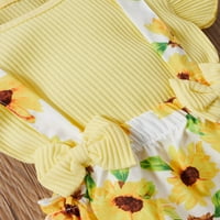CODUOP NOVOCROBER BABY GIRKE Ljetna odjeća odjeća cvjetni kombinirani šargabi