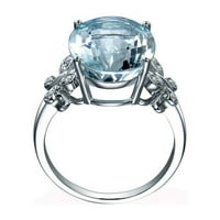 Podplug Valentines Day Pokloni, Dizajn Plavi dijamantni nakit Godišnji poklon vjenčani prsten za vjenčanje