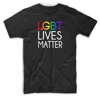 Muški LGBT živi važni F Black majica 3x-Large
