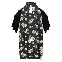 Ljetne haljine za prodaju za žene za žene bez rukava za ispis bez rukava Cvjetni uzorak čipkasti patchwork