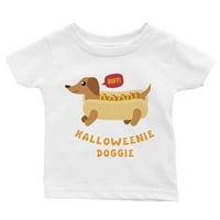 Halloweenie Doggie Baby Poklon Tee White