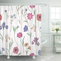 Šareno vintage ružičasto cvijeće i lišće na bijelom cvjetnom kupatilu za kupanje za kupanje za kupanje