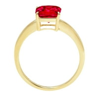 1.5ct Asscher Cut Pink Ružičasti simulirani turmalin 14K žuto zlato graviranje Izjava Godišnjica Angažovanja vjenčanja SOLITAIRE Prsten veličine 5