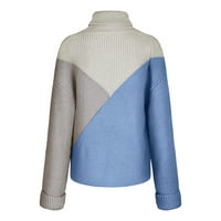 TKLpehg džemperi za žene Trendy Bolock blok patchwork casual pleteni džemper jesen zimski topli džemper