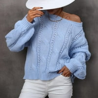 Hodadles New Fashion ženska jesenska džepara zazor - labavo jedino u boji nebo plave veličine m