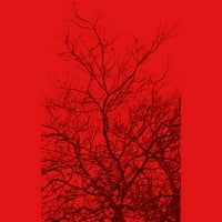 apstraktne linije drveća dječaci crveni grafički tee - Dizajn ljudi xs