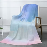 Flannel bacaj pokrivač, akvarel nebeski uzorak bacaje ćebe za krevet za krevet dnevni boravak