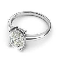 Sterling srebrni 8x simulirani ovalni rez dijamantski zaručni prsten za kupola za kupola za kupole Obećaj