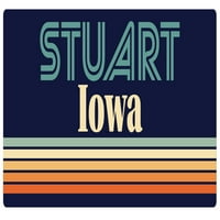 Stuart Iowa Vinyl naljepnica za naljepnicu Retro dizajn