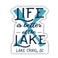 Jezero Craig South Carolina Suvenir Frižider Magnet dizajn veslo 4-pakovanje