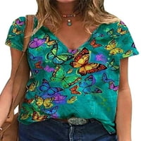 Žene Ljetne majice s kratkim rukavima Tunnic Stilski ispis lagani vrhovi