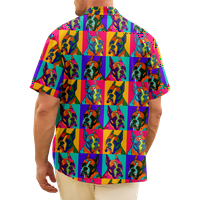 Muški casual gumba s kratkim rukavima niz majice, lagane odjeće
