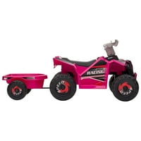 ATV kotača sa prikolicom 6V vožnja igračkama za djecu od kool karzplayground - ružičasta