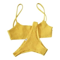 Cuoff's Ljetni modni seksi čvrsti ubojini čipkasti struk Split Bikini kupaći kostim