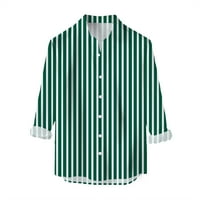 Ketyyh-Chn Polo majice za muškarce Loše fit za muškarce Flannel majica Green, L
