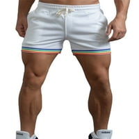 Prednji swinming šorc za muške ležerne crtež vruće hlače Elastični struk prozračne dna kontrastne boje