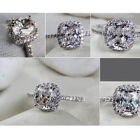 Lowrofile prstenovi za žene djevojke Square Diamond S cirkon Par Square Diamond Ring Gifts