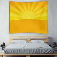 Boho Sun Horizontalno zalazak sunca Izlazak Sažetak tapiserija, Boho zid Viseći 70-ih Slatka tapiserija