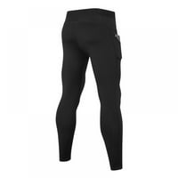 Muške kompresijske hlače učvršćene hlače za noge Sportski joga fitnes trening koji se vrti visoki elastictni puni hlače za brzo sušenje