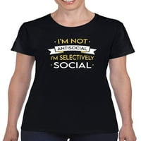 Selektivno socijalni. Majica Žene -MartPrints Dizajn, ženska XX-velika