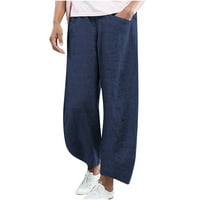 Baseball hlače Clearians Classic Fashion Solid Colore Lood Wide nogu Work Work Hlače Žene pune dužine