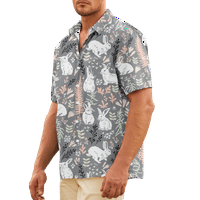 Košulje za muškarce i dječake Uskršnji Havajski Uskrs Ispiši opušteno-fit casual kratki rukav na havajskim