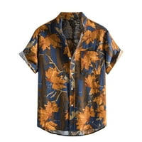 Ležerne prilike Havajske majice za muškarce kratki rukav Aloha cvijet Thirts Thirts majica s vintage