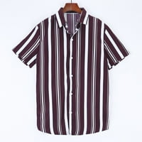 B91XZ košulje za vježbanje Modni tiskani ljetni majica s kratkim rukavima Striped TOP udobne muške majice, veličina L
