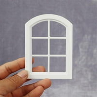 Prozori Drveni namještaj i pribor Izvrsni bijeli prozori u obliku bijelog europskog stila: Dollhouse