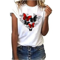 Štedne košulje za žene Classic-Fit Ležerni osnovni baterijski grafički tisak majica Žene Žene Ljetni
