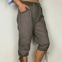 IOPQO Cargo Hlače Ženske kratke hlače za žene Ženska proljeće Ljeto hlače Traka Modna teleganu Dužina