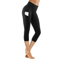 Ernkv ženske joge nogavice kapri hlače sa džepnim ljetnim klirensom sportski rasteznuti modne opuštene