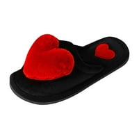Žene Fuzzy papuče - Valentinovo ravne cipele Fuzzy papuče vole plišane ugodne krznene slajdove meke