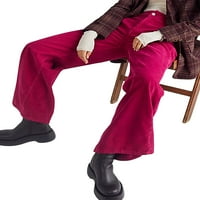Suniljaštvo ženske koluboy flare hlače s niskim strukom hlače zvone dno širine noge pantalone duge duge