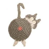 Crochet pijenje coaster mačke ručno rađene podmetače za tipove krigle i šolje