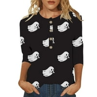 Osnove košulje s dugim rukavima Žene Žene Dugme za pola rukava na pola rukava Ležerna rukava modna majica