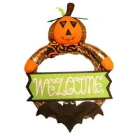 Jedan otvor kreativni Halloween Rattan Hoop Garland, kućni viseći ukrasi za poklone