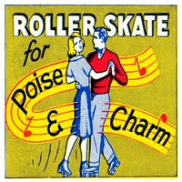 Roller klizač za poise i šarm poster Print autor retrorollers Retrorollers