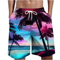 Xysaqa muške kratke hlače za velike i visoke havajske plaže, ležerni elastični struk ljetni odmor od
