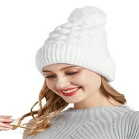Seyurigaoka žene zimske vintage pletene panie hat kabel pletiva mekana topala šešir rastegnuti debeli plesni kapa