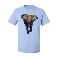 Divlji Bobby, šarena duga cvjetni slon Ljubitelj životinja Muška grafička majica, svijetloplava, mala